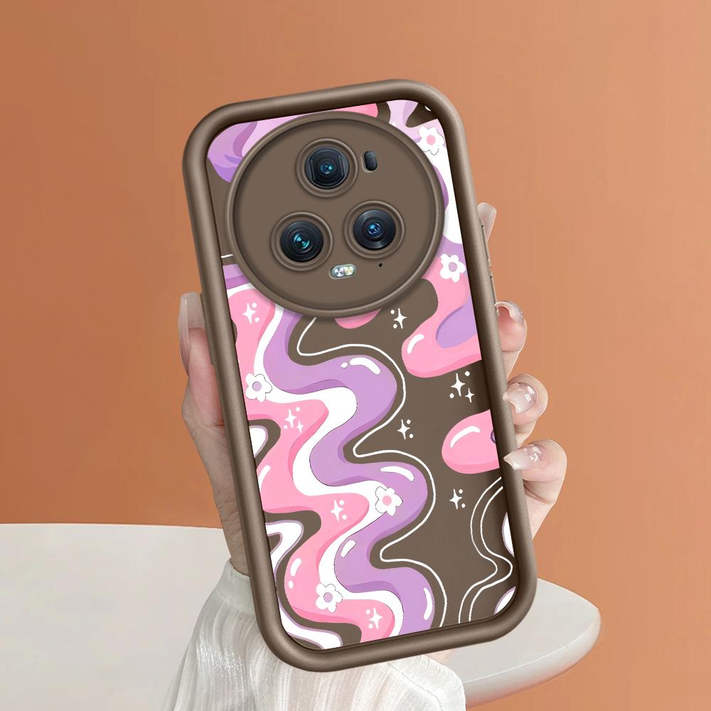 Weiches Silikon-Telefongehäuse mit quadratischem Leiterdruckmuster, vollständige Kameraabdeckung, stoßfeste Gummischutzhülle für Huawei Honor