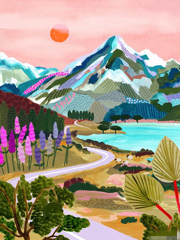 Landschaftsposter Neuseeland NZ Blue Pools Lake Tekapo Reisedrucke Berg Leinwandmalerei Wandkunst Bilder Heimbar Dekor