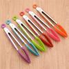 Silicone Food Tong Stainless Steel Kitchen Tongs Silicone Non-slip Cooking Clip Clamp BBQ Salad Tools Grill Kitchen Accessories
