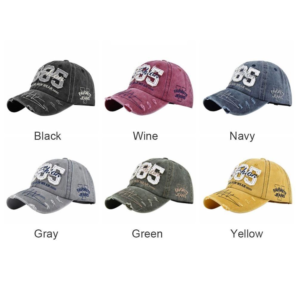 Hip-hop Distressed Faded Cap Adjustable Sunscreen Hats Man Women Outdoor Sports