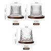 200ML Whiskey Glasses with Base Durable Spinning Glassware Set Cocktails Wine Brandy Cup Party Drinking Glass Twist Tumbler