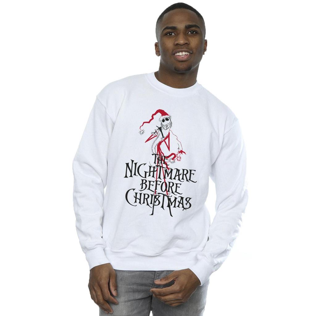 Disney Mens The Nightmare Before Christmas Santa Sweatshirt