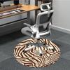 1pc Zebra Print Office Round Area Rug, Indoor Mat Suitable ForOffice, Under Office Chairs Bedroom Living Room Home Decor, Room Decot142