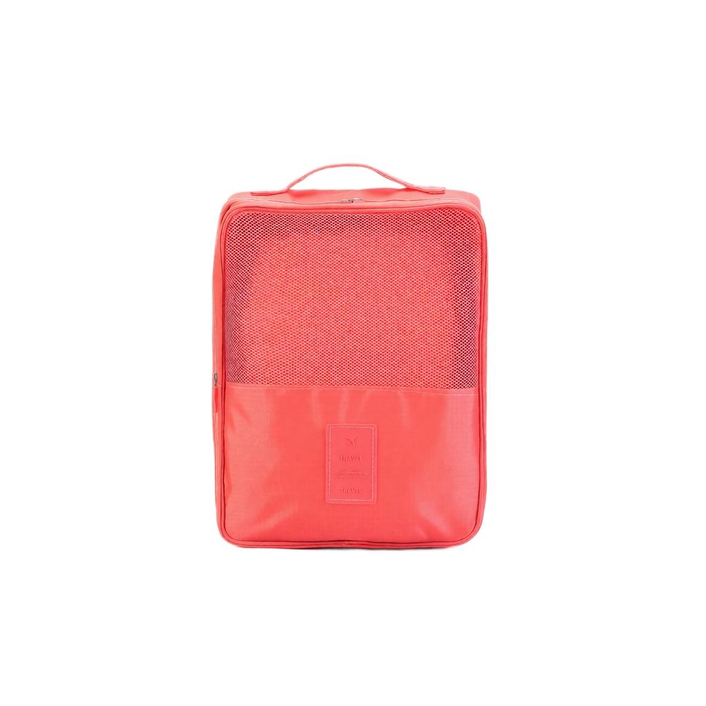 Double Layer Shoe Storage Bag Portable Travel Shoe Organizer with Zipper Mesh Top and Handle for Easy Carrying and Protection