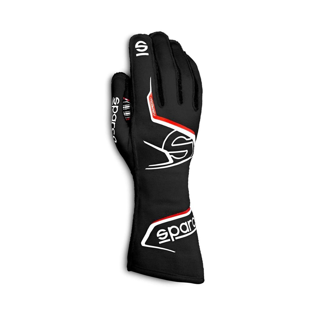Sparco Racing Gloves ARROW for 4 Wheels Standard Approved 9 S00131409RSNR FIA8856-2018 (Red, (M Size))
