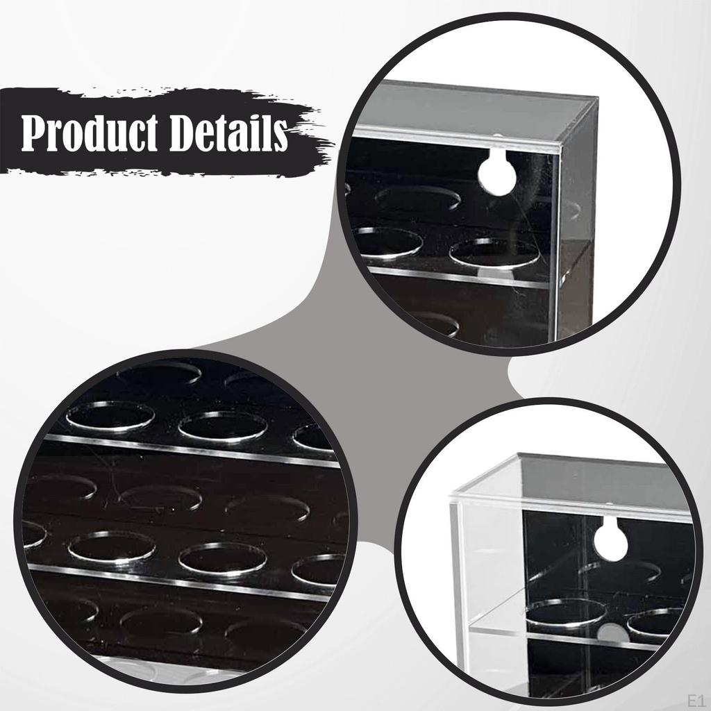 Golf Ball Display Case Clear Showcase Holds 18 Balls Collection Holder