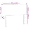 Vidaxl Zagłówek Do Łóżka Z Led, Biały, 100X5X78/88 Cm, Sztuczna Skóra