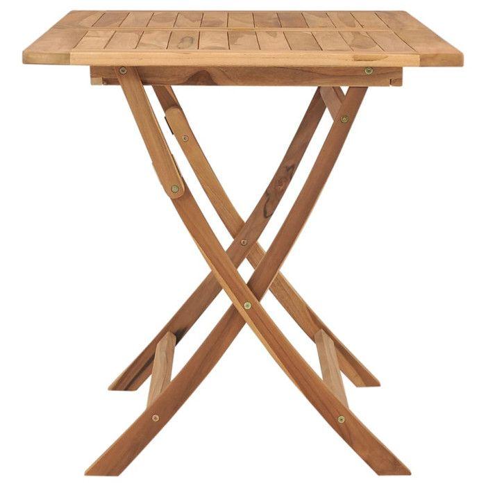 VidaXL Table pliable de jardin 120x70x75 cm Bois de teck solide