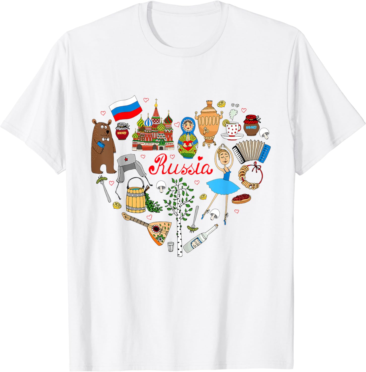 

I Love Russia Shirt Russian Symbols TShirt Funny Gift Clothes Tops Shirts for Women Graphic T Shirts Ropa De Mujer Camisetas S