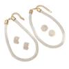 Rhinestones And Pearls Jewelry Set Versatile For Weddings Event Lightweight Design Celebration Necklace Ear Studs