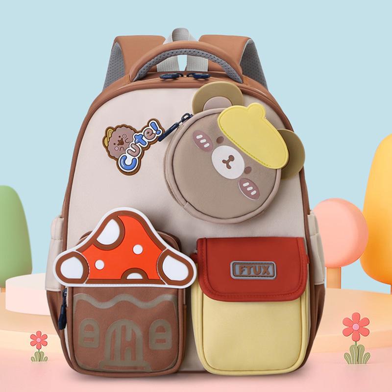 New Cartoon Kids' Backpack Designed for 3-6 Years Old Ergonomic Spine Protection Lightweight Bag Perfect for Kindergarten &Trips