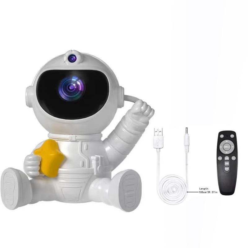Space Shuttle Rocket Astronaut Starry Sky Projection Light Atmosphere Light Astronaut Projection Night Light Bedroom Ornament
