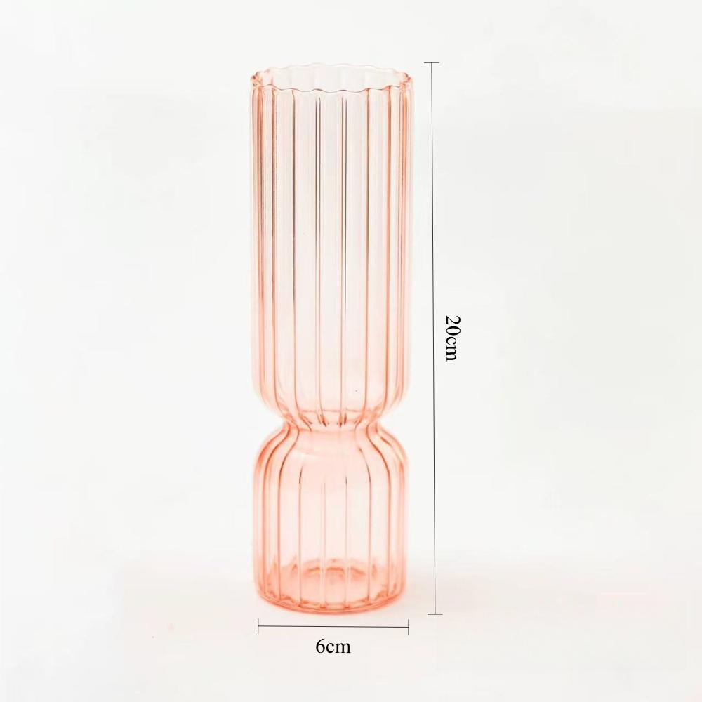 

Colorful Striped Glass Vase for Home Decor Table Centerpiece Nordic Fashion Vase Housewarming Gift Modern Living Room Ornament