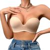 Side Gathering Seamless Push Up Shoulderless Bra For Women Bras