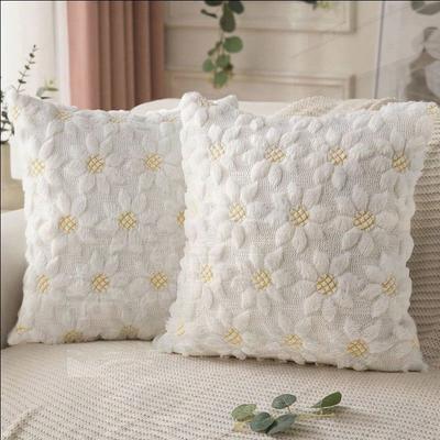 Neuer 3D Kissenbezug Plüsch Jacquard Gesteppt Sofa Schlafzimmer Kissen Kopfkissen