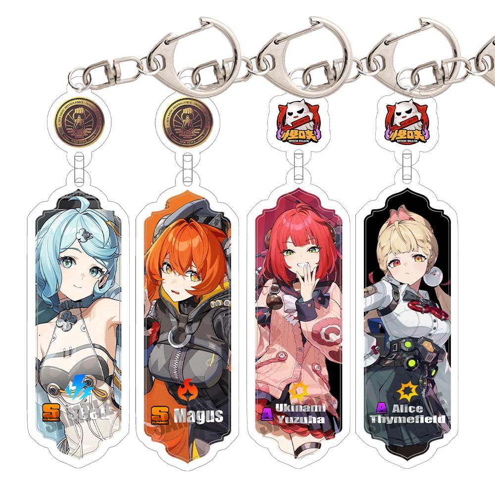 Game Zenless Zone Zero Acrylic Keychain Aria Cissia Nangong Yu Backpack Keyring Pendant Belle Nicole Demara Decorative Ornament