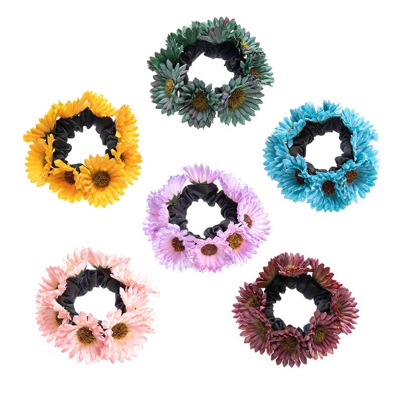 Sunflower Ponytail Headband With High-End Feel Carnival Headband Suitable For Party Fan Hair Accessories With Large Intestine Lo
