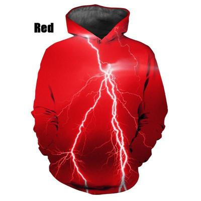 Hot Sale 3D Lightning Hoodie Men Women Casual Sweatshirts Tops Cool Long Sleeve Pullover Print Harajuku Streetwear Hoodies