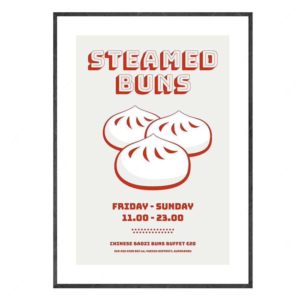 

Современный декор кухни Постеры с едой в Токио Китайские паровые булочки Лапша Рамен Картина на холсте Ретро настенные художественные принты Картины Декор 21x30cm No Framed