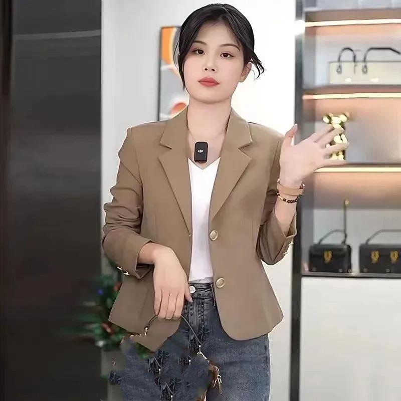 Женский блейзер, новый осенний, корейский стиль, свободный крой, приталенный, пиджак S
