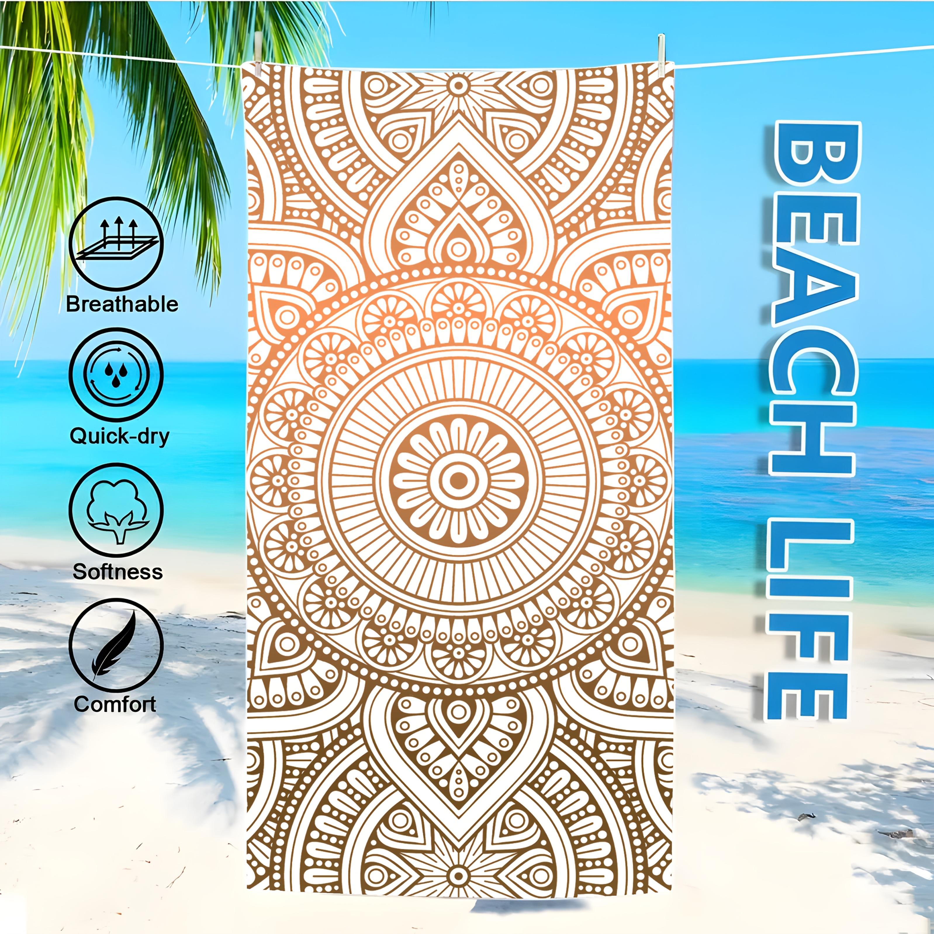 

One Piece of Bohemian-Style Beach Towel That Is Sand-Resistant And Dries Quickly,Featuring a Lattice Pattern Suitable for Sports W30*H60(CM)