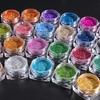 23 Farben Metallic Chrom Nagelpulver Set Y2K Zauberspiegel Gold Silber Dekor Reiben Glitzer Pigment Flocken Maniküre Zubehör