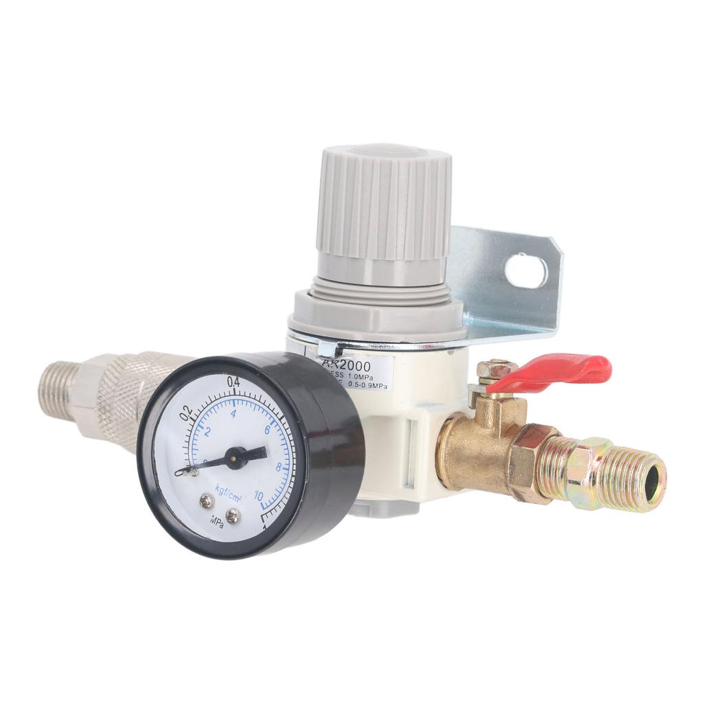  Compressor Pressure Regulator 1/4 Inch NPT  Pressure Regulator with 0‑1MPa Gauge for Pneumati
