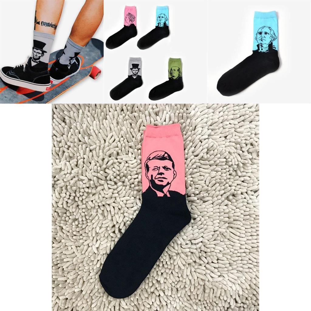 Lyxiga Streetwear President Queen Strumpor För Älskare Bomullsblandning Komfort