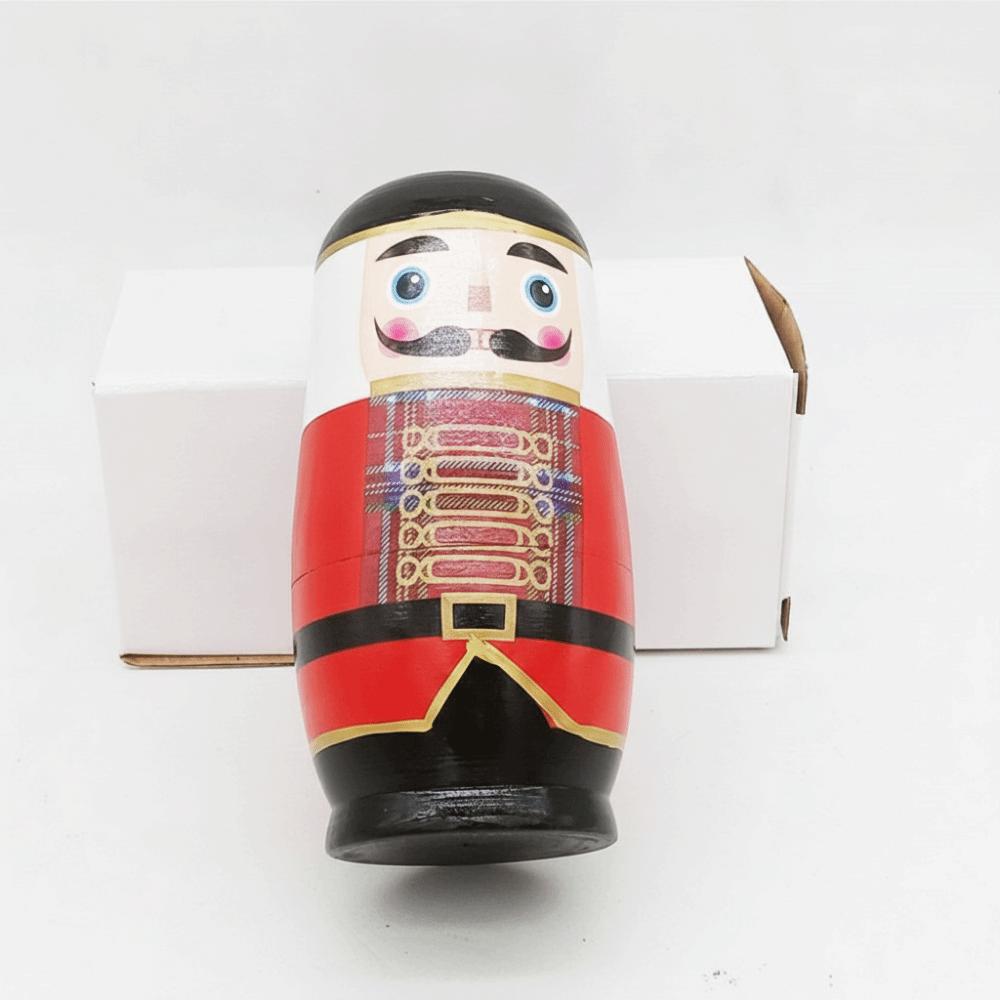 5PCS Painted Finish Stacking Figure Set Stacking Design Christmas Table Centerpiece Christmas Decor