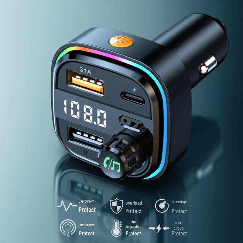 New Bluetooth Car MP3 Charger with FM Transmitter & Quick Charge