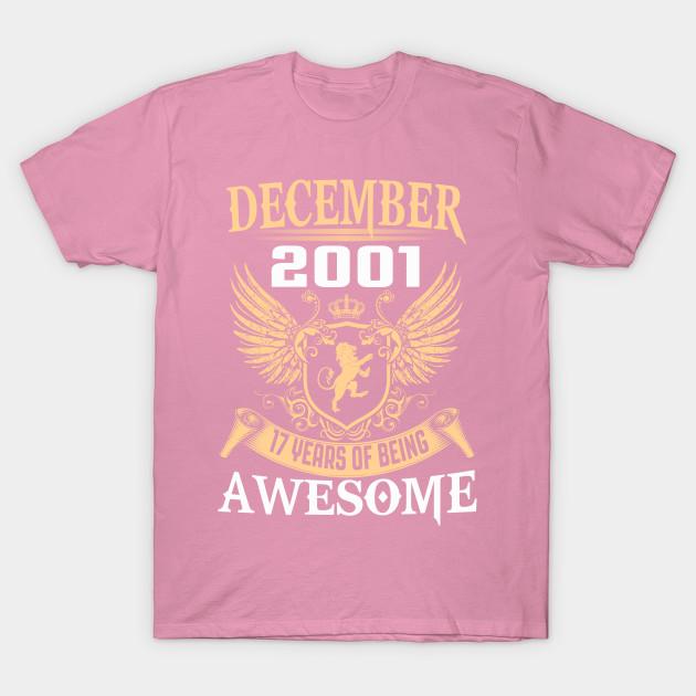 T Shirt Women December 2001 17 Years Of Being Awesome Harajuku Print Kawaii Tshirt Summer Short Sleeve Female T-Shirt Top Tee