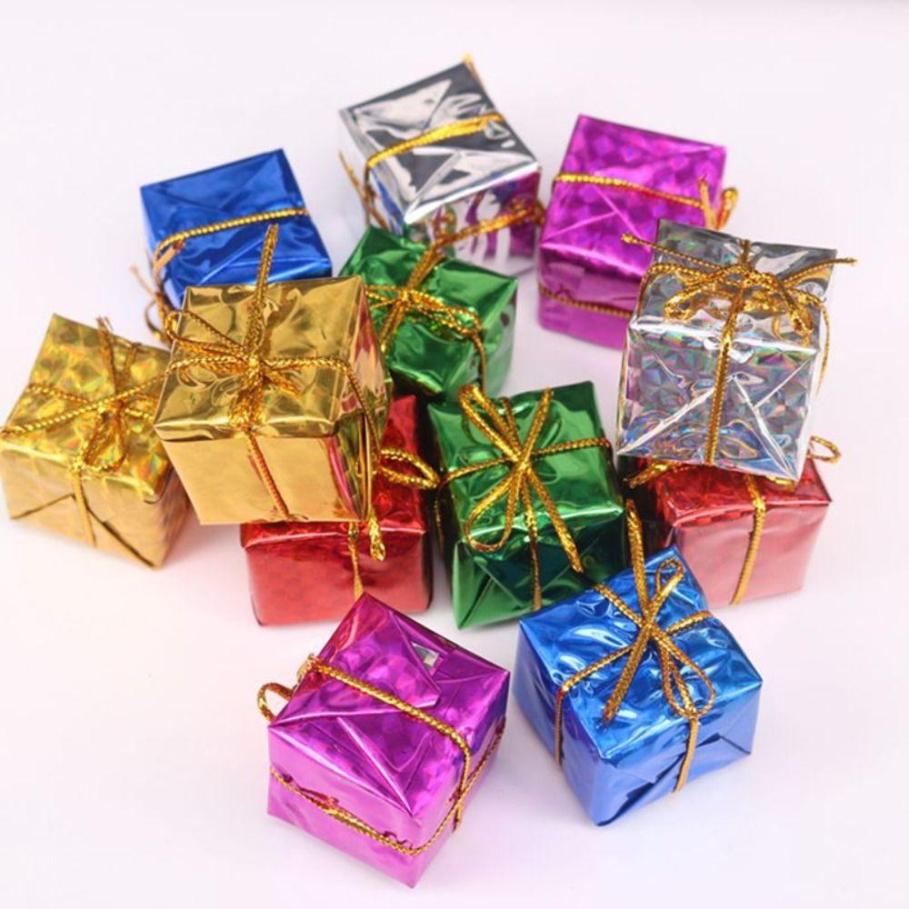 12 Buc Pungă Cadou de Crăciun Pandantiv de Crăciun Bule Colorate Decorațiuni pentru Casă