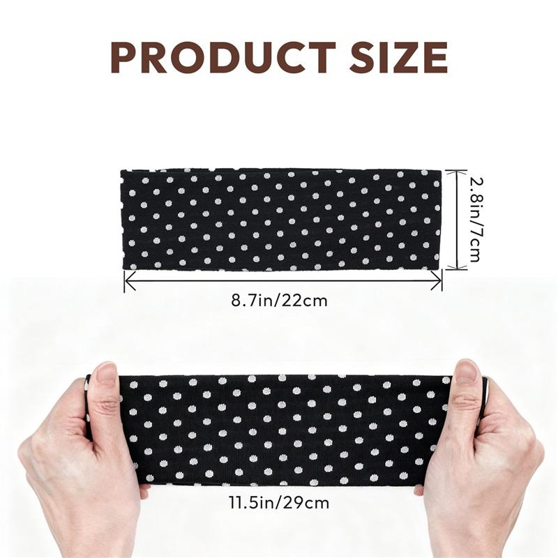 Wave point versatile wide edge elastic knitted fabric headband for women