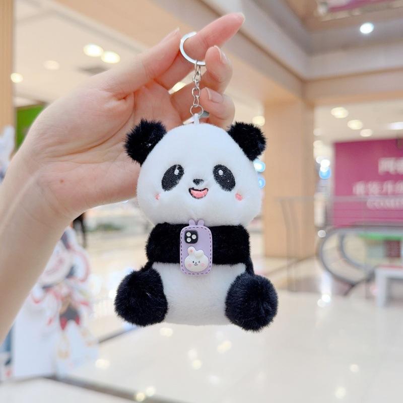 Cute Giant Panda Plush Keychain Pendant Doll Claw Machine Toy Small Gift