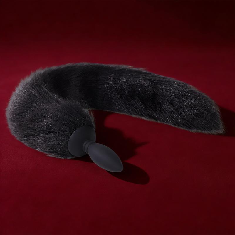 For Couple BDSM Cosplay Flirting Adult Shop Exotic Butt Plug Anal Sex Toys With Sexy Separable Black Fake Tails