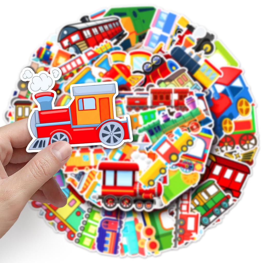 50 Little Train Graffiti Stickers: Creative Cartoon Suitcase & Stationery Decoration