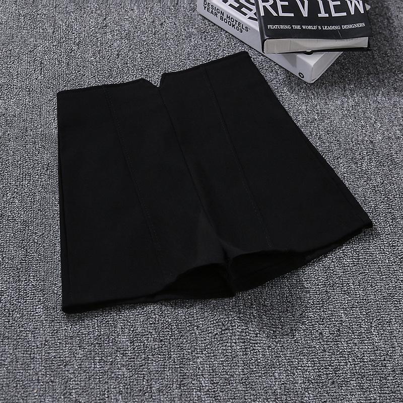 

Женские шорты А-силуэта с высокой талией, черные, эластичные, летние (2024) 3XL чёрный