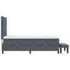 Box Spring Bed with Headboard Dark Grey 200 x 100 cm Velvet