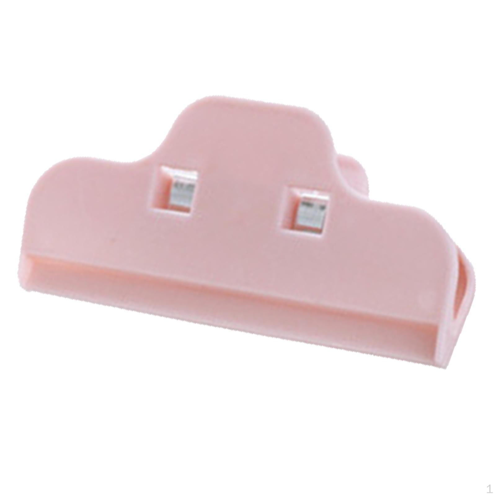 

Bag Clip Food Sealing Portable Keeps Fresh Compact Clamp Chip Clips Bakery Office рожевий