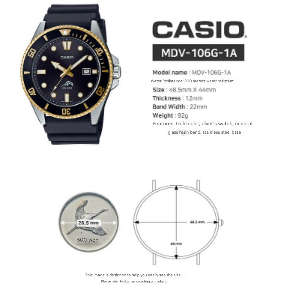 Casio MDV-106G-1A Diver's Watch Goldfish MDV106 Fashion Watch