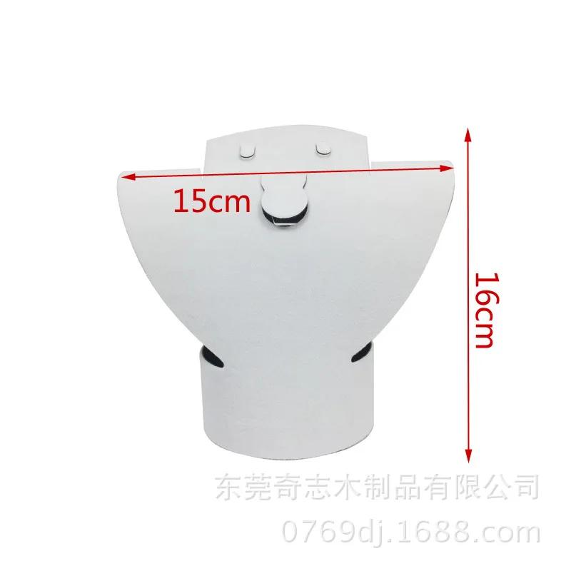 

Новая черно-белая бархатная складная модель Подставка для демонстрации ожерелий Реквизит для хранения серег Подставка для демонстрации ожерелий и серег 1PC белый