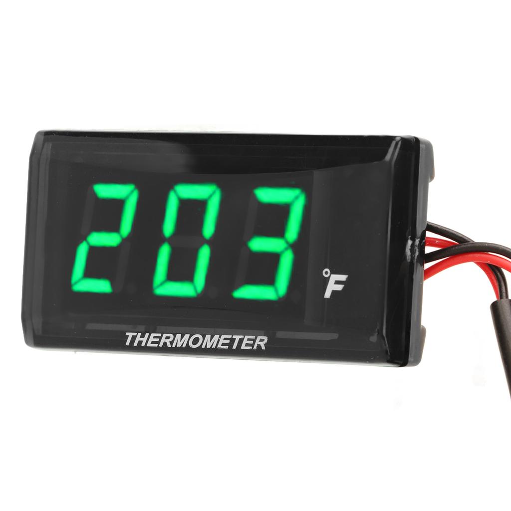 Motorcycle Digital Water Temperature Gauge   Thin   12V LCD With 18mm Sensor Adapter for Most Motorbikes