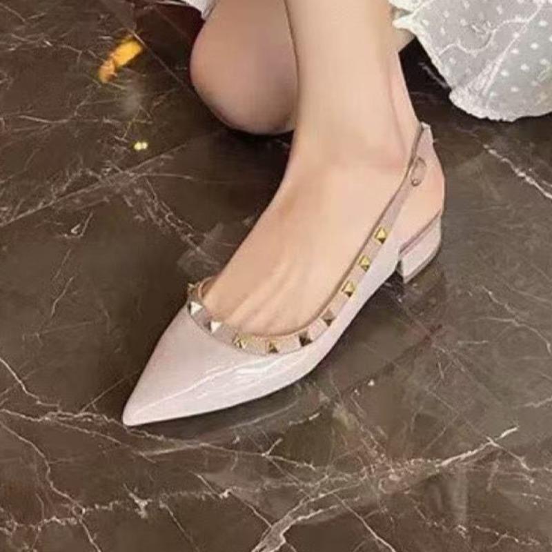 

Rivet дизайнер 2025 весна новые сексуальные заостренные каблуки элегантное платье вечерние удобные износостойкие женские босоножки с пряжкой34-40 34 грязно-белый