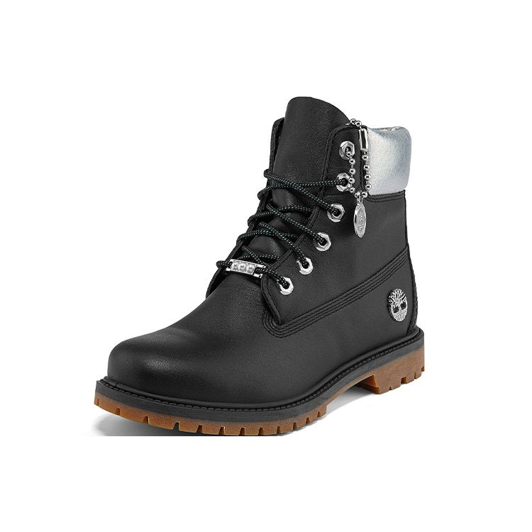 Timberland 6 Inch Outdoor Casual Waterproof High-Top Martin Boots Women boots Black A2M8GW