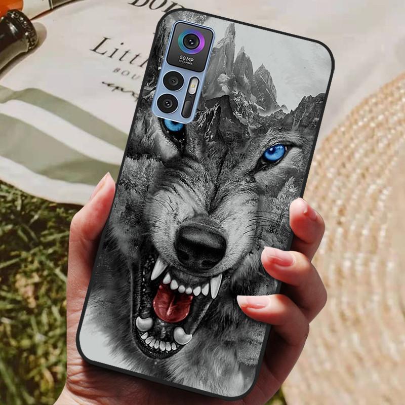 For TCL 30 Plus Case T676K T676J Cover Wolf Lion Shockproof Phone Cases For TCL 30 5G T776H Black Silicone For TCL30 30 Cover
