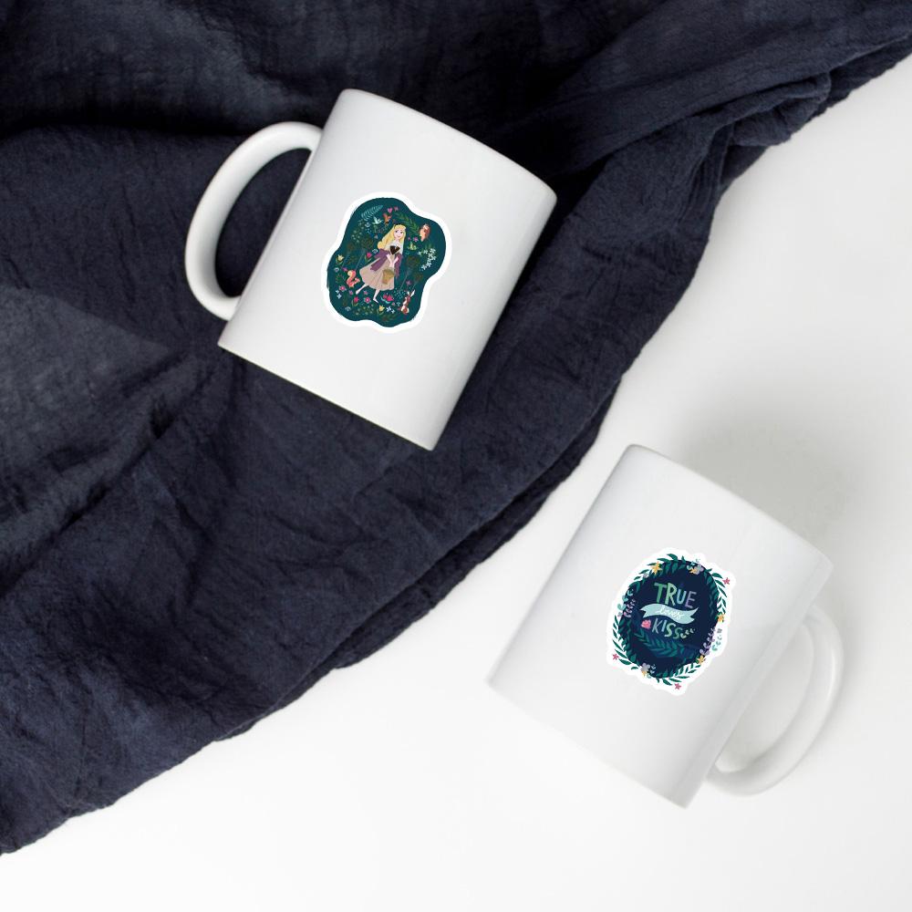 60PCS Creative Mixed Disney Princess Stickers Aesthetic Classic Streetwear Y2K Fashion DIY Harajuku Material Streetwear Stickers