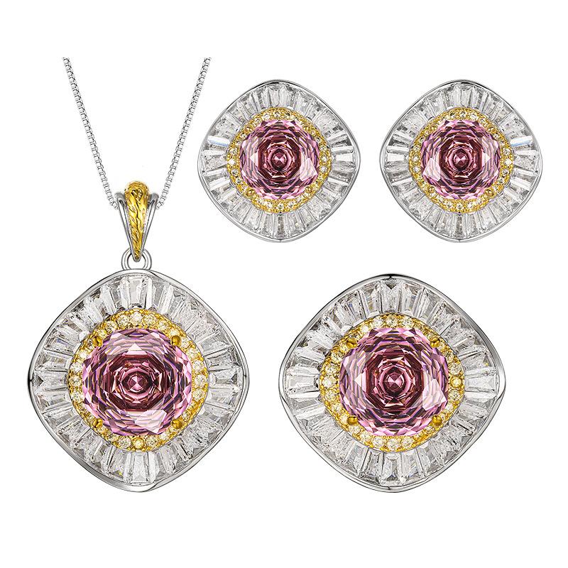 Autumn And Winter Jewelry Copper Bottom Gold-Plated Rose Cut Dry Rose Temperament Light Luxury Suit Women 14-10M