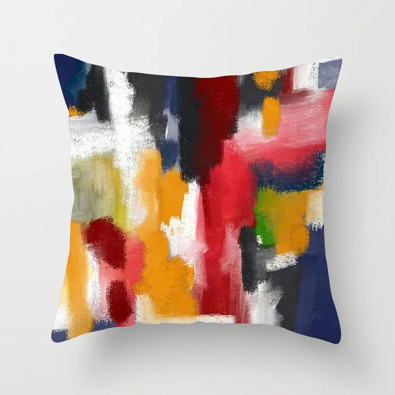 45x45cm Art Color Block Abstract Geometric Pillowcase Modern Street style Hippie Home Decor Sofa Chair cushion cover