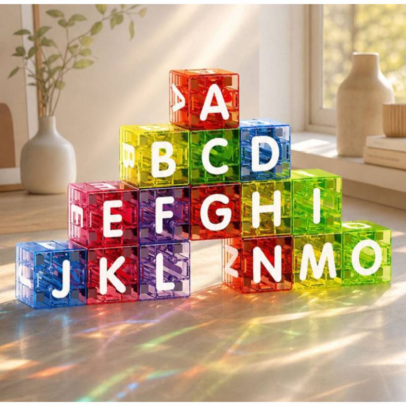 Magnetic Number Letter Blocks Educational Toy For Kids With Metal Box Storage