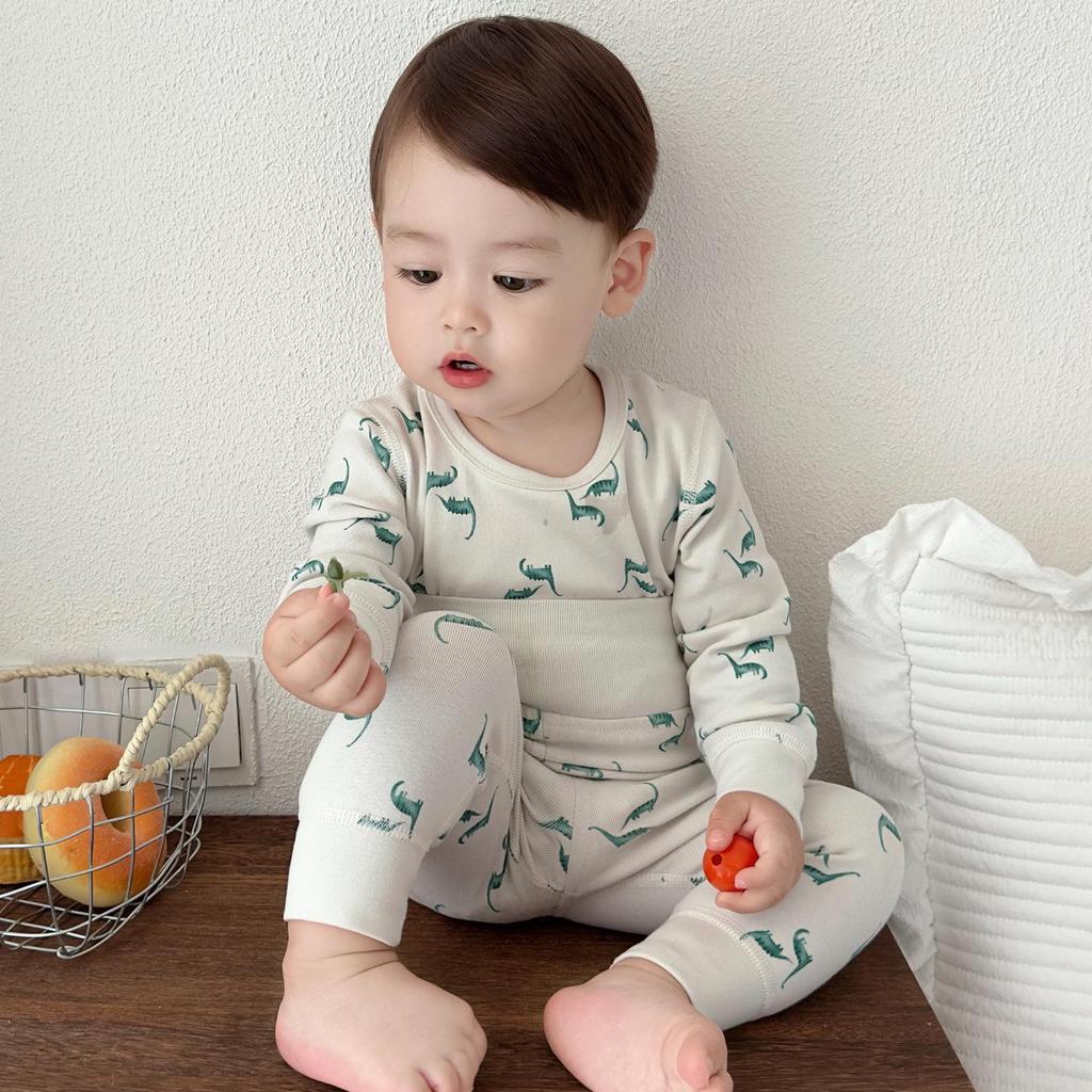 Baby Belly Protection High-Waisted Cotton Underwear Set - Autumn Toddler Pants & Flannel Separates